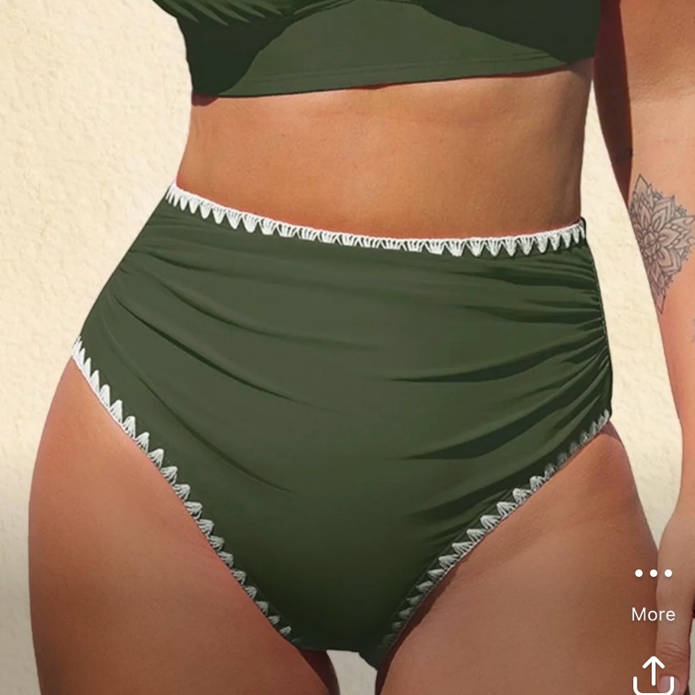 Green High-Waisted Bikini Bottom